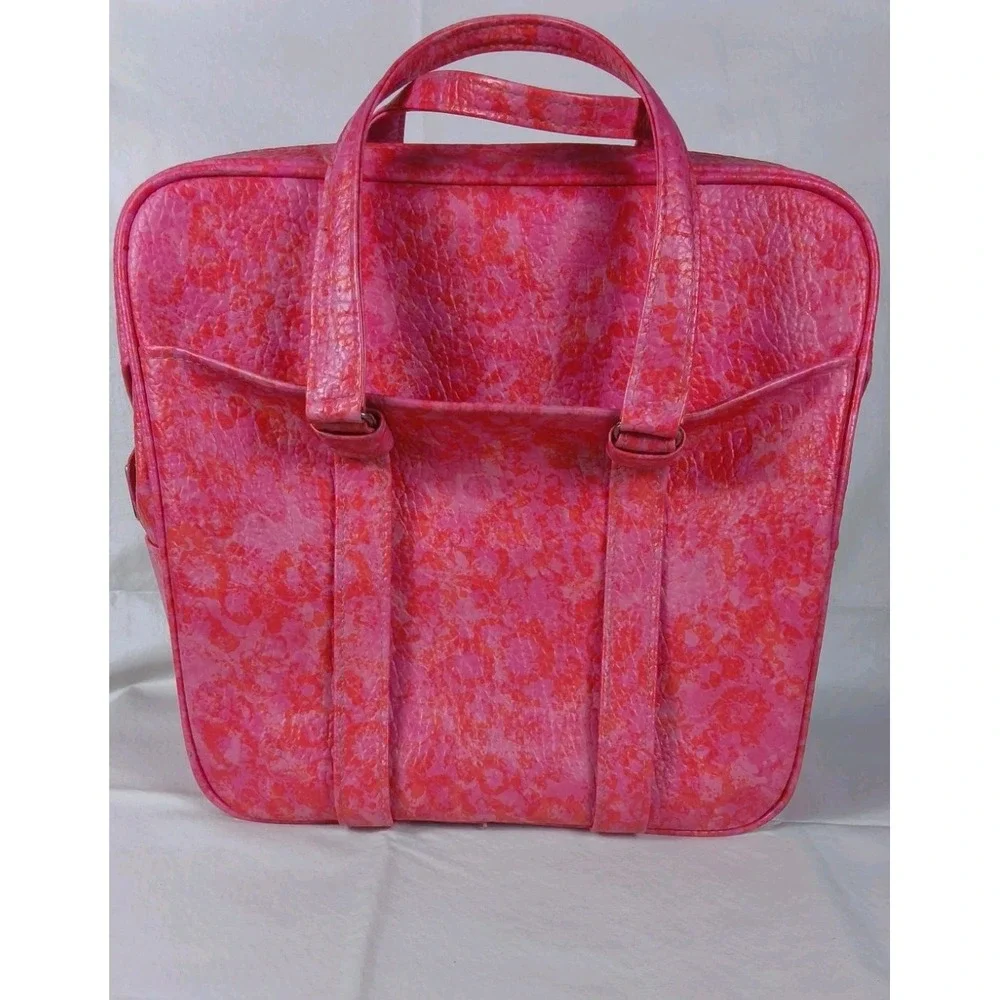 Vintage 1960s Samsonite Silhouette Hot Pink Weekender / Carry-on Luggage Bag